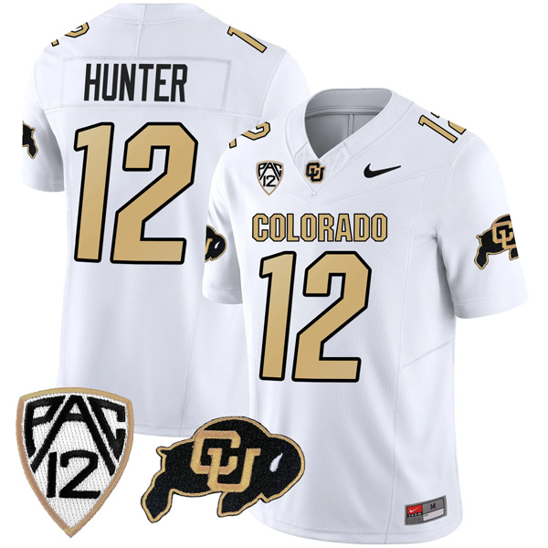 Travis Hunter Football Colorado Buffaloes Vapor Limited Stitched Jersey – White