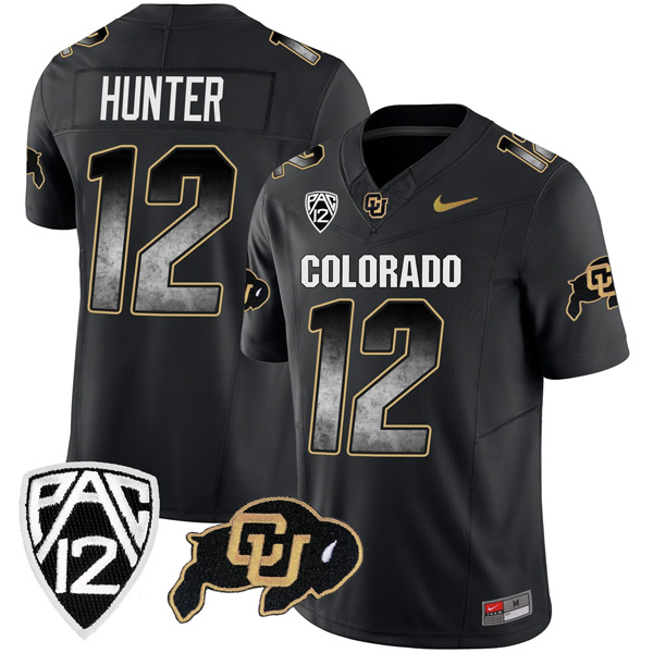 Travis Hunter Colorado Buffaloes College Football “Arch Smoke” Black Jersey