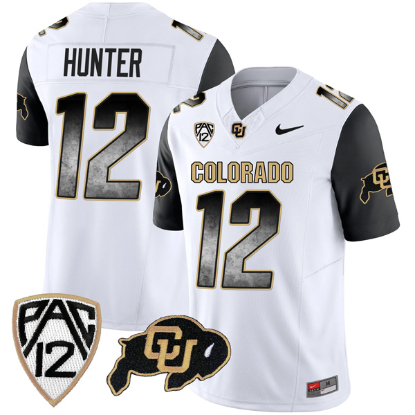 Travis Hunter Colorado Buffaloes College Football “Arch Smoke” Black Sleeve Jersey