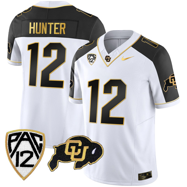 Travis Hunter Colorado Buffaloes College Football Gold Series Reverse Jersey