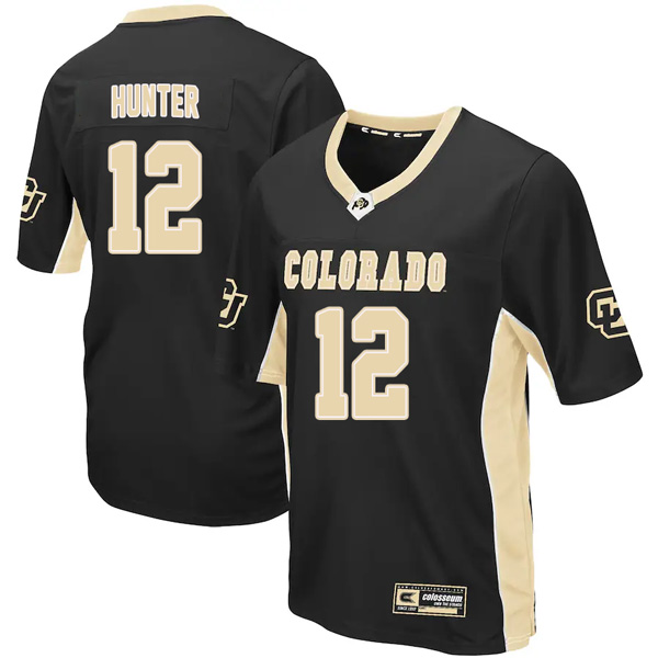 Travis Hunter Colosseum Black Colorado Buffaloes Max Power Football Jersey