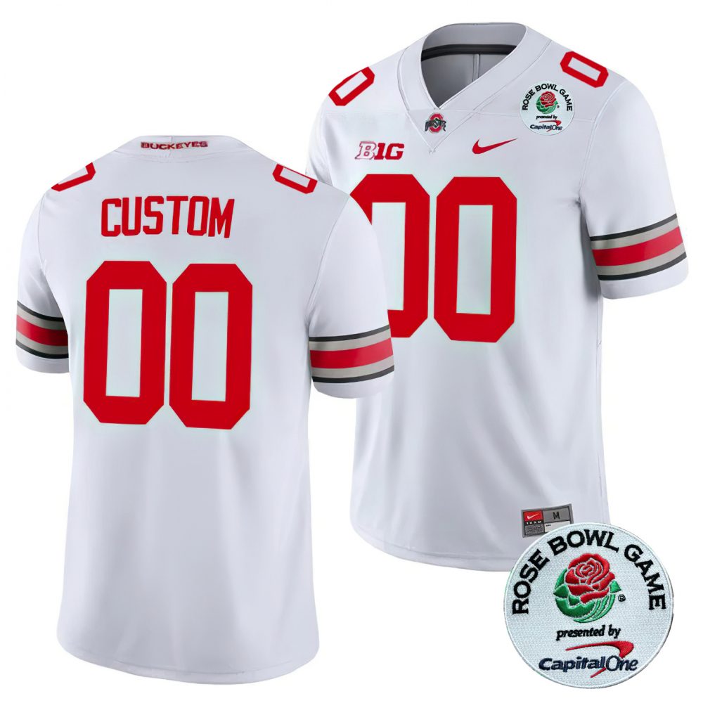 Ohio State Buckeyes Football Rose Bowl Patch Custom Jersey