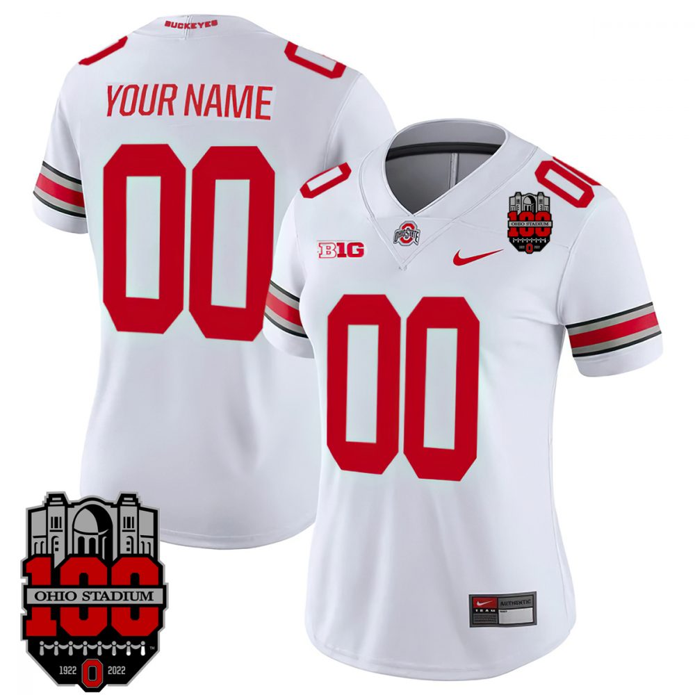 Custom Ohio State Buckeyes College Football Stitched Jersey – White