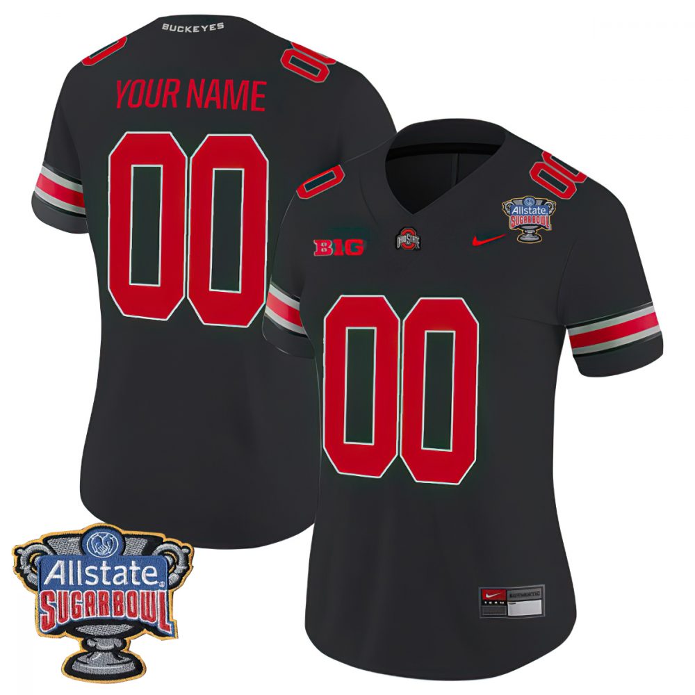 Custom Ohio State Buckeyes College Football Stitched Jersey – Black