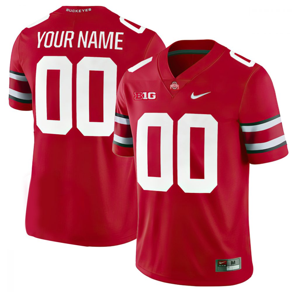 Custom Ohio State Buckeyes College Football Stitched Jersey – Scarlet