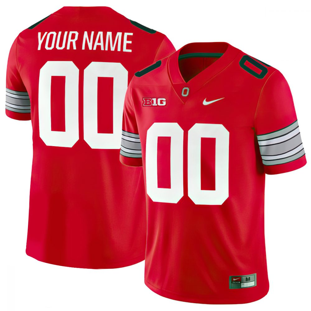 Custom Ohio State Buckeyes College Football Alumni Stitched Jersey – Scarlet