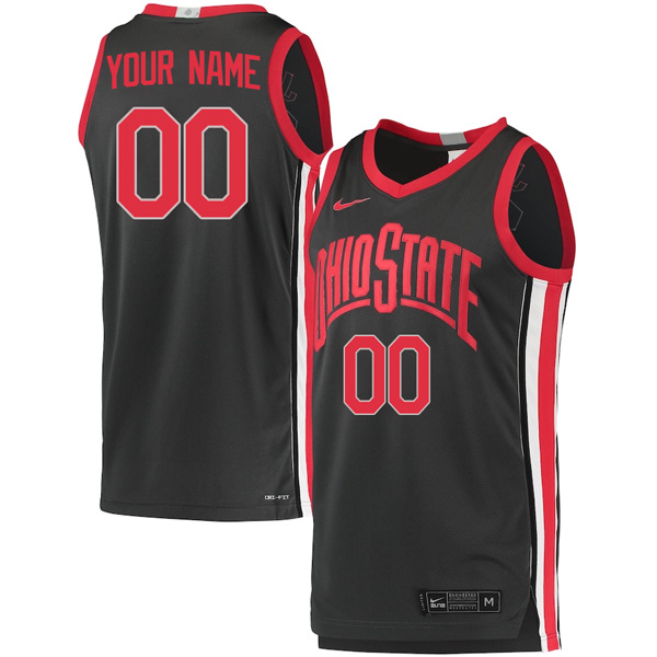 Ohio State Buckeyes College Basketball Custom Limited Game Jersey – Black