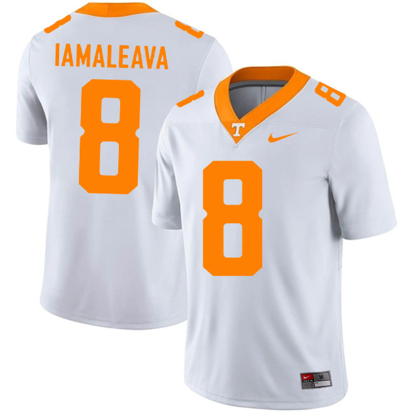 Nico Iamaleava Tennessee Volunteers Football White Away Game Jersey