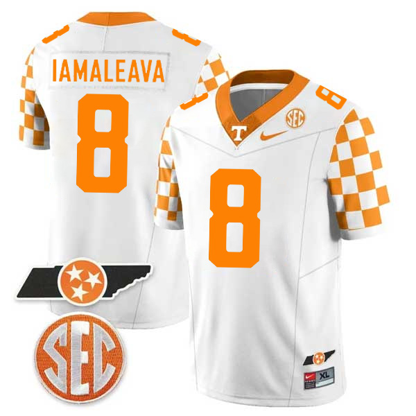 Nico Iamaleava Tennessee Volunteers Football Checkerboard White Jersey