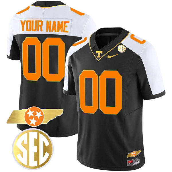 Tennessee Volunteers Gold Limited Custom All Stitched Jersey – Alternate Black Gold