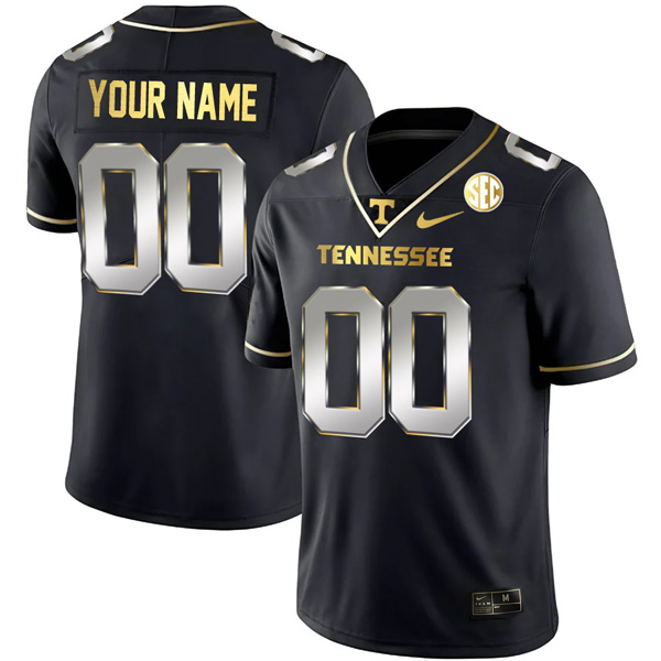 Tennessee Volunteers Gold Limited Custom All Stitched Jersey – Black Gold Edition