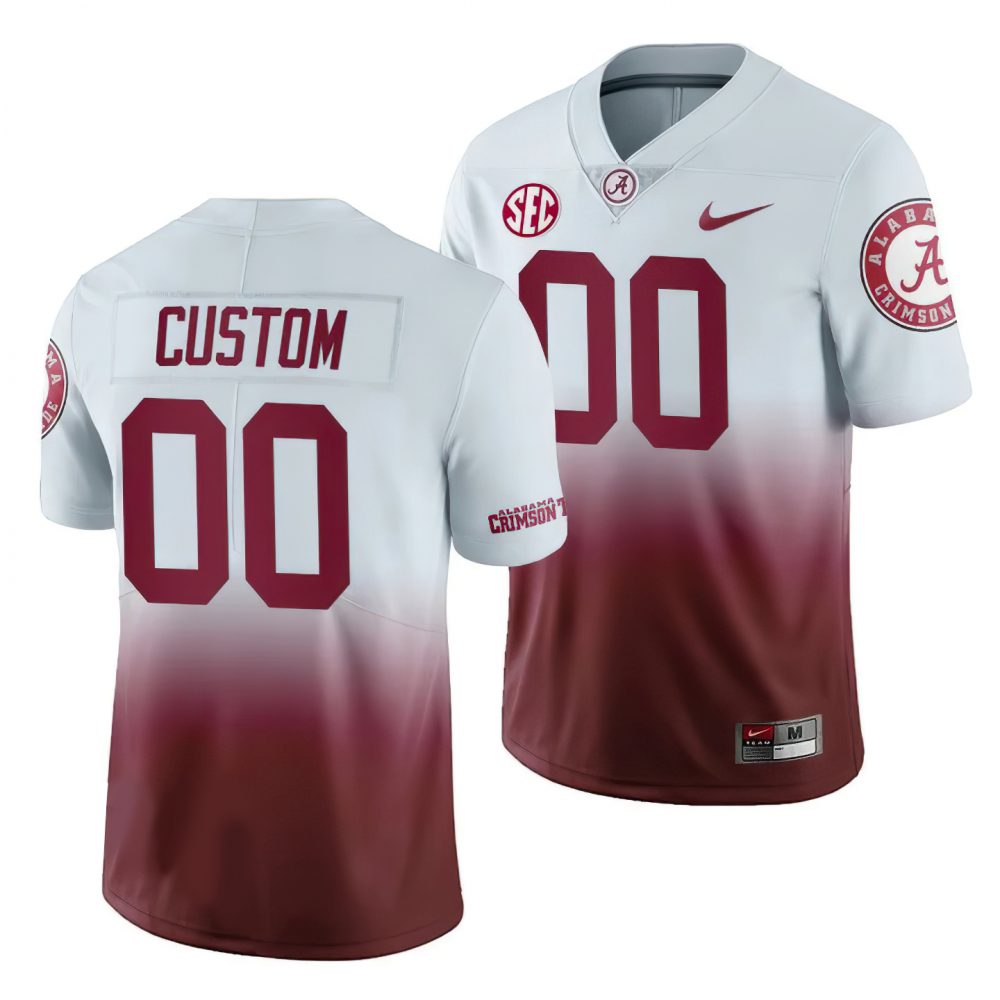 Alabama Crimson Tide College Football Custom Jersey Patch Collection – Gradient