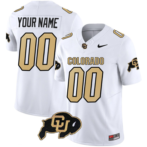 Custom Colorado Buffaloes Football White Vapor F.U.S.E Limited Jersey – All Stitched