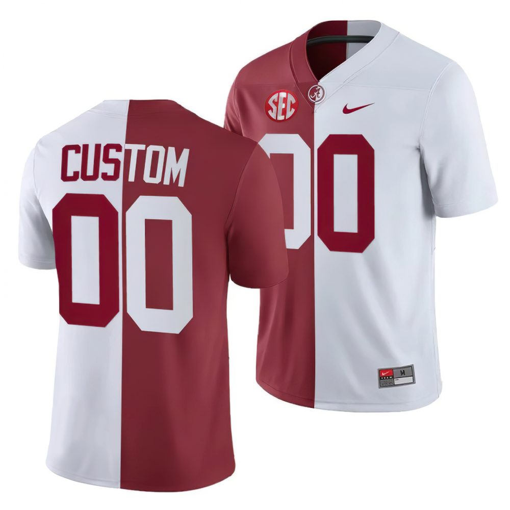 Alabama Crimson Tide College Football Custom Stitched Jersey Patch Collection – Split