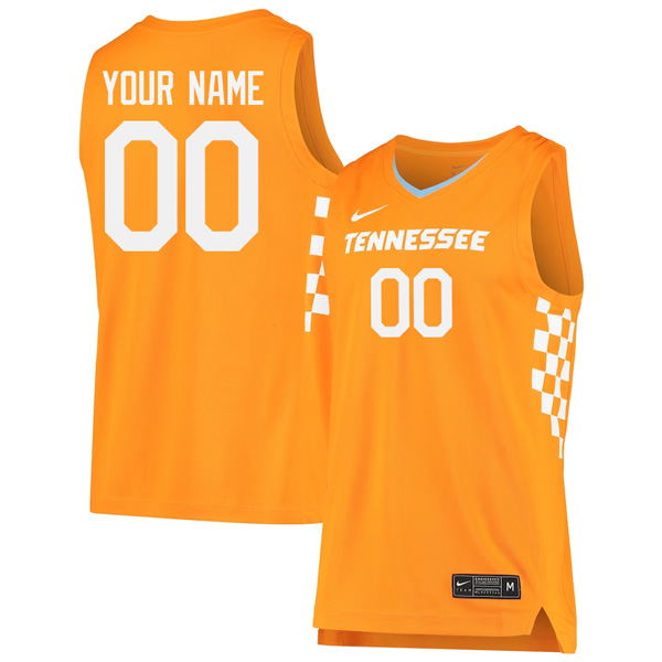 Tennessee Volunteers College Basketball Stitched Custom Game Jersey – Orange