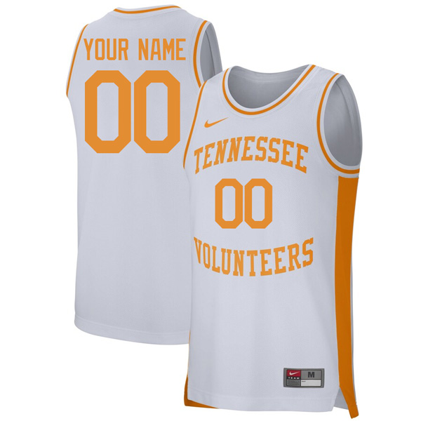 Tennessee Volunteers College Basketball Retro Performance Stitched Custom Jersey – White