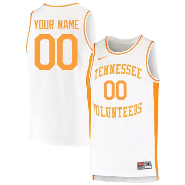 Tennessee Volunteers College Basketball Retro Stitched Custom Jersey – White