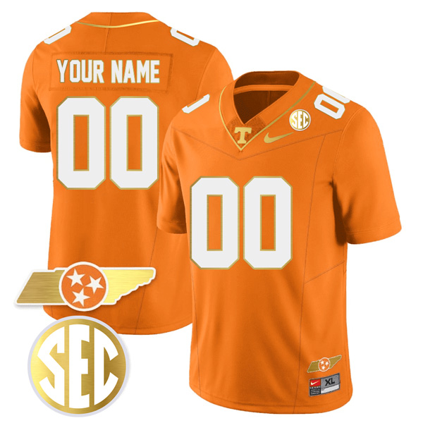 Tennessee Volunteers Gold Limited Custom All Stitched Jersey – Orange