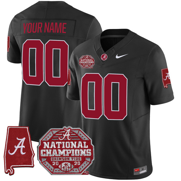 Alabama Crimson Tide Football F.U.S.E Version Stitched Custom Jersey – Black