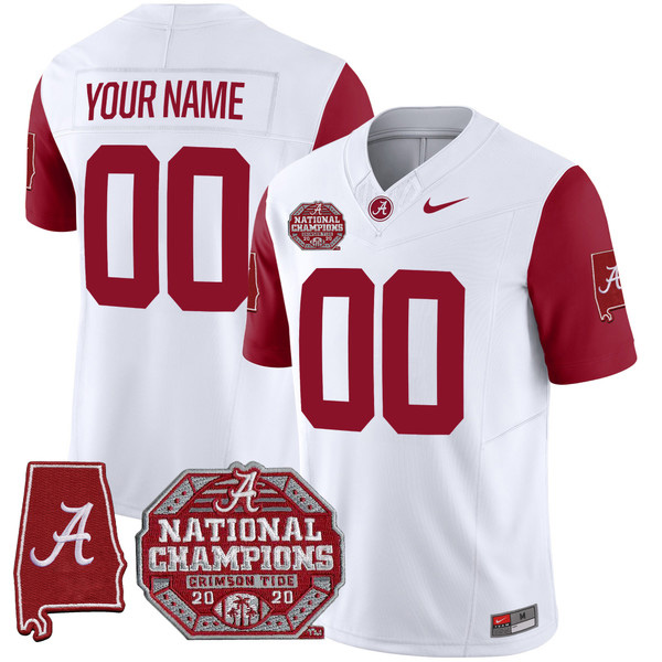 Alabama Crimson Tide Football F.U.S.E Version Stitched Custom Jersey – Crimson Sleeve