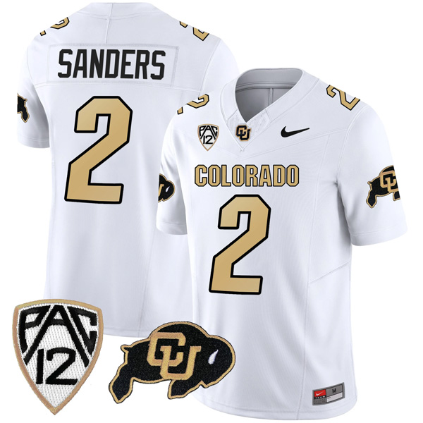 Shedeur Sanders Colorado Buffaloes Vapor Limited Stitched Jersey – White