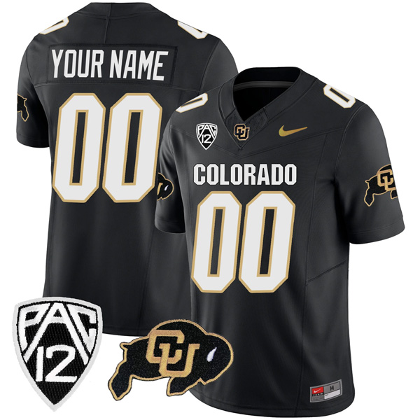 Colorado Buffaloes College Football Vapor Limited Stitched Custom Jersey – Black