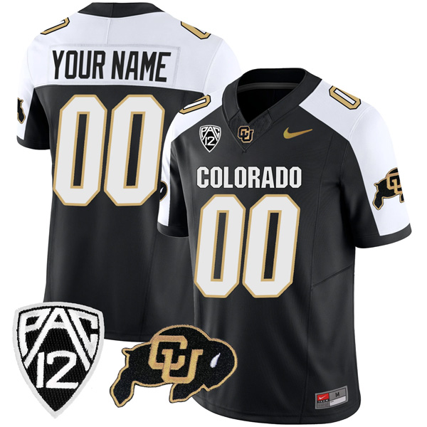 Colorado Buffaloes College Football Vapor Limited Stitched Custom Jersey – Alternate Black