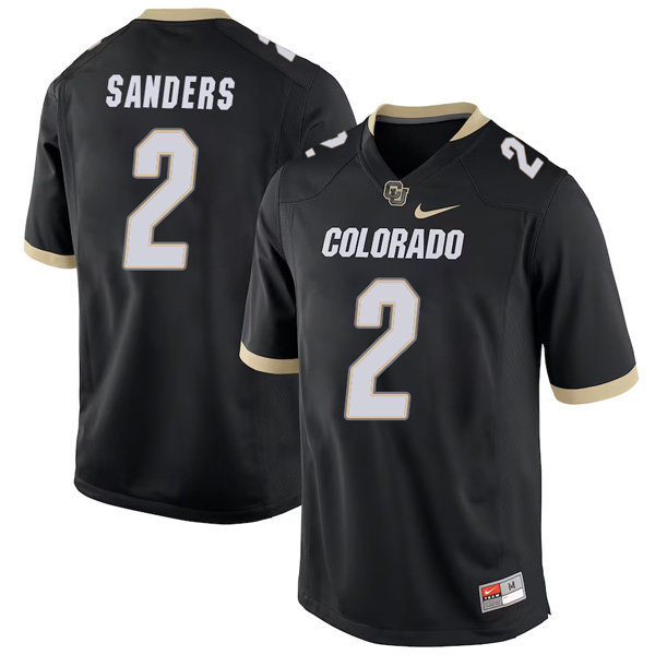 Shedeur Sanders Colorado Buffaloes College Football Black Game Jersey