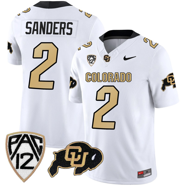 Shedeur Sanders Colorado Buffaloes College Football White Game Jersey