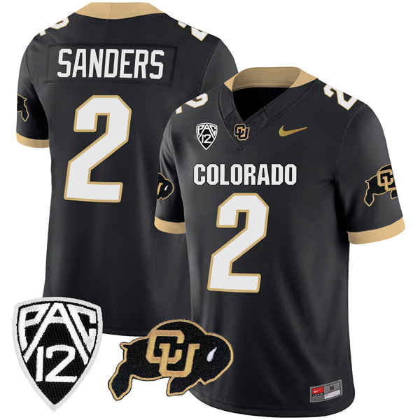 Shedeur Sanders Colorado Buffaloes College Football Alternate Black Game Jersey