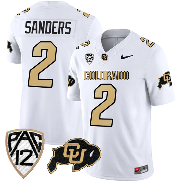 Shedeur Sanders Colorado Buffaloes College Football All White Game Jersey