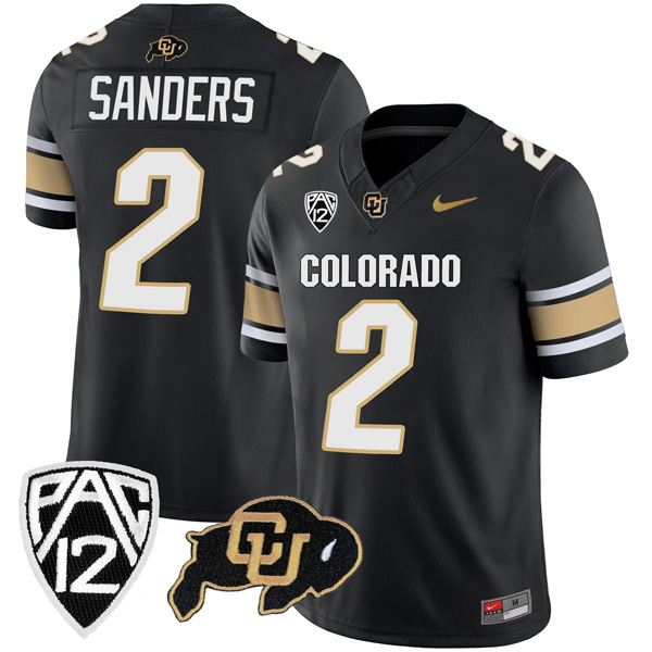 Shedeur Sanders Colorado Buffaloes College Football Alternate Black Jersey