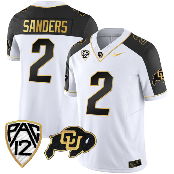 Shedeur Sanders Colorado Buffaloes College Football Gold Series Reverse Jersey