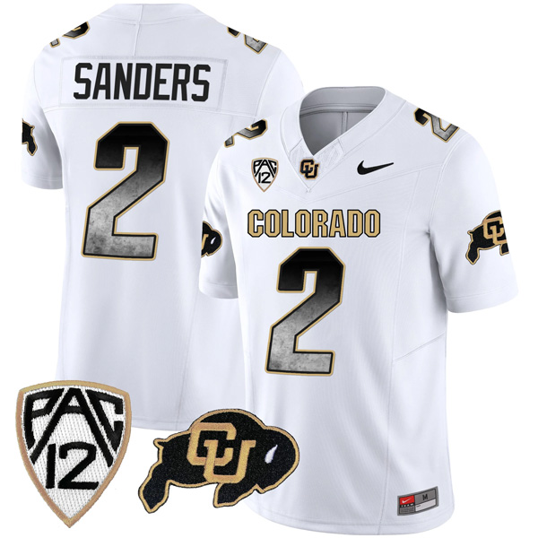 Shedeur Sanders Colorado Buffaloes College Football “Arch Smoke” White Jersey