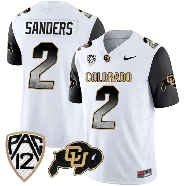 Shedeur Sanders Colorado Buffaloes College Football “Arch Smoke” Black Sleeve Jersey