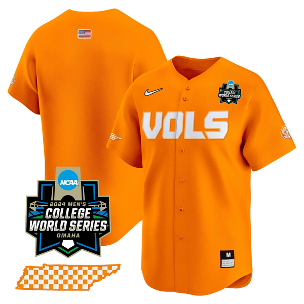 Tennessee Volunteers Blank College Baseball World Series Jersey – Orange