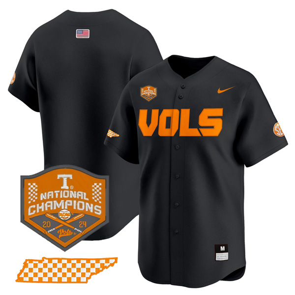 Tennessee Volunteers Blank College Baseball World Series Champions Jersey – Black