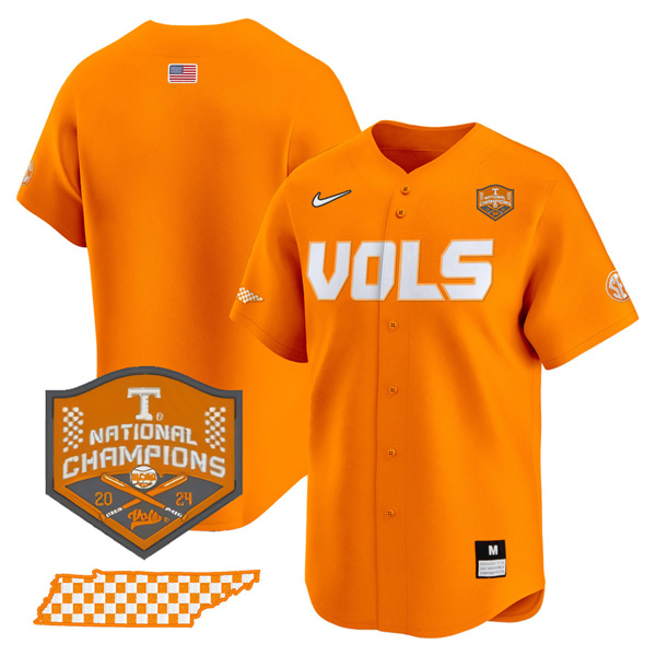 Tennessee Volunteers Blank College Baseball World Series Champions Jersey – Orange